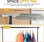 Premium Velvet Hangers 50 Pack Ultra Thin Non Slip Adult Felt Space Saving Slim Suit Hanger for Closet Heavy Duty Coat Pants Jackets Dress Hangers 360° Swivel Hook Hold Upto 10 lbs Gray