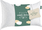 ComfyDown Decorative Throw Pillow Insert, Down and Feather Fill, 100% Cotton Cover, 233 Thread Count - Made in USA (12 X 22)