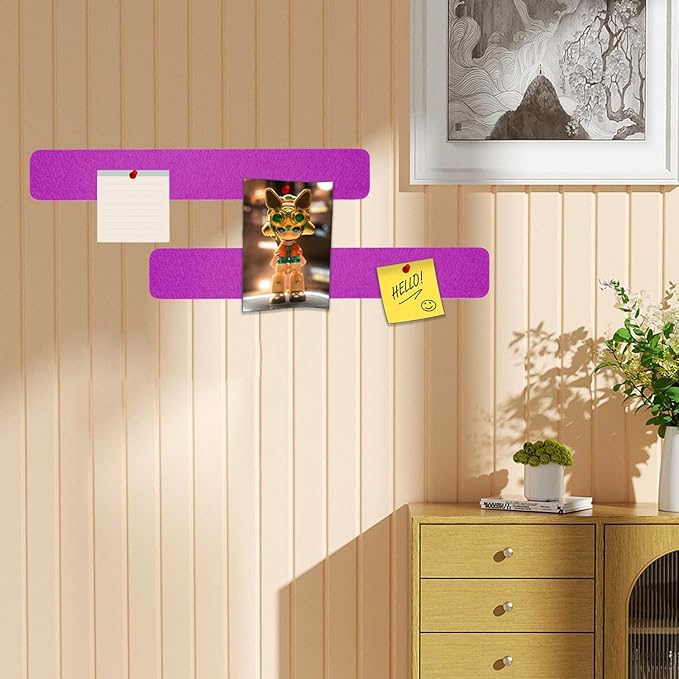 Bulletin Board Cork Board Cork Boards for Walls Cork Board for Office Pin Board Bulletin Boards for Walls (Purple)