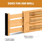 6 Pack Drawer Dividers 4 Inch High, 11”-17" Adjustable Bamboo Organizers Large Expandable Drawer Separators for Cloths, Dresser, Bedroom, Bathroom, Baby Drawer, Office & Kitchen Utensils (Natural)