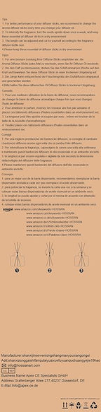 HOSSIAN 50PCS Reed Diffuser Sticks - Reed diffusers-Reed Sticks -Diffuser Glass Bottles-Diffuser Refills- Natural Rattan Wood Replacement for Aroma Fragrance (7.5"*3.5mm Primary Color)