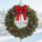 Strong Suction Cup Wreath Hanger for Front Glass Door - 20lb Hooks for Window & Bathroom - Damage-Free, Reusable Outdoor Christmas Wreath Holder for Holiday Decor, 2-Pack, Antique Gold
