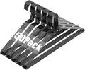 Wire Metal Clothes Hangers Bulk 50 Pack, 16 Inch 12 Gauge Standard Size, Slim Space Saving for Coat Suits Shirts Pants Skirts, Non Slip, Black