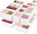 Drawer Clothing Organizer 16-Pack, White 3 Sizes Underwear Drawer Dividers, Fabric Folding Wardrobe Organizer, Can Store Baby Clothes, Bras, Underwear, Panties, Belts, Socks, Ties, etc.