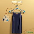 NEATERIZE Clothes Hangers Plastic 100 Pack for Adults - Plastic Hangers, The Perfect Coat Hanger and Space Saving Clothes Hangers for Closet - Blue Hangers