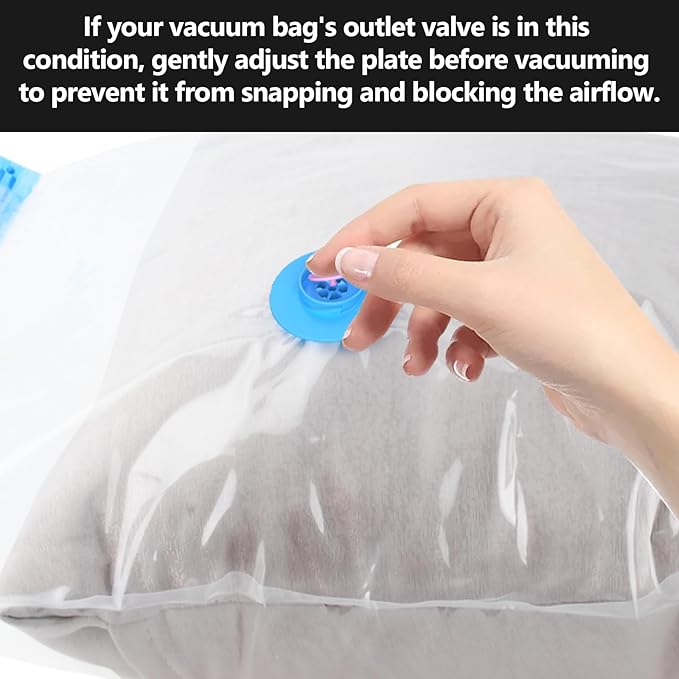 Electric Pump for Vacuum Storage Bags, Air Pump for Storage Bags,Portable Vacuum Pump for Various Vacuum Sealer Bags, Suitable for Common Vacuum Bags-White (No Storage Bags)