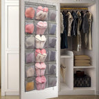 Over The Door Hanging Shoe Rack Organizer 18 Pockets Organizer with 6 Extra Large Mesh Pockets for Shoe Holder Storage (18 Pockets)