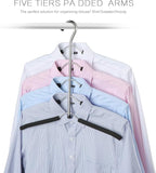 DOIOWN Blouse & Shirt Hangers - Non Slip Space Saving Stainless Steel Closet Organizer (2 Pack)