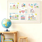 Cork Board Alternative, Decorative Foldable Felt Bulletin Board 24 * 16 Inches, Alternative Photo Board Self-Adhesive Vision Board, Decorative Pin Board (Rectangle Light Camel)