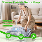 Vacuum Seal Bags for Clothing with Wireless Electric Pump - Travel & Home Use, 15 Pack Ideal Space Saver Vacuum Storage Bags, Ultimate Travel Vacuum Bags for Luggage