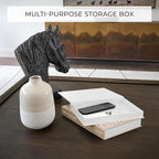 Aesthetic Decorative Books - Set of 2 Stylish Boxes Enhance Your Coffee Table, Bookshelf or Mantel Decor - Beautiful Fake/Faux Books for Modern Home Decoration, Photo Storage and as a Keepsake Box