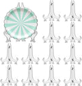LonlyEagle 12 Pack 5 Inch Clear Plastic Easels or Stand/Plate Holders to Display Pictures or Other Items at Weddings, Plate Stands for Home Decoration, Birthdays, Tables