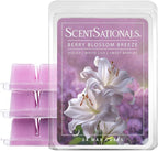 Scentsationals Berry Blossom Breeze Scented Wax Melts - Violet, White Lily, & Sweet Berries, 10oz (24 Cubes)