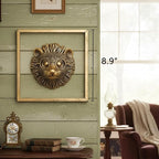 JJALIGHTS Exquisite Resin Animal Head Wall Sculpture (Gift Metal Frame) - Hedgie Imitation Copper Vintage Decor for Living Room, Bedroom & Office | Decorative Wall Hanging Art (Hedgehog)