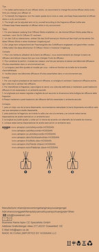 HOSSIAN Reed Diffuser Sticks - Reed diffusers-Reed Sticks -Diffuser Glass Bottles-Diffuser Refills- Natural Rattan Wood Replacement for Aroma Fragrance (7.87"* 3.5mm Black and Beige)