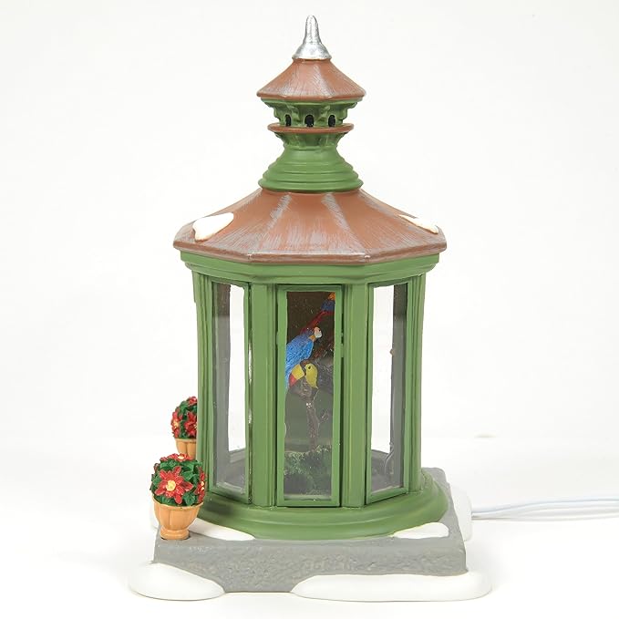 Department 56 Dickens Village Collection 40th Anniversary Limited Edition an Aviary in Honor Lit Building- Hand Crafted Painted Porcelain Christmas Village Houses with Lights Home Decor, 5.9 Inch