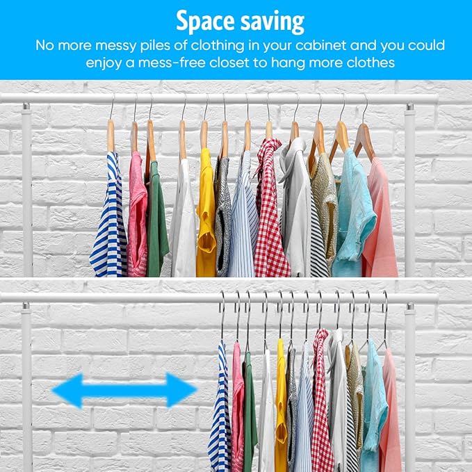 Fayleeko Heavy Duty Stainless Steel Coat Hangers - 40 Pack of 17.7 Inch Ultra Thin, Space Saving Clothes Hangers (Silver)