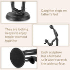 Sziqiqi Figurines Gifts for Father - Dad Daughter Iron Statues Father Daughter Love Sculpture Decoration for Fathers Day Wedding Christmas Birthday Gifts for Dad for Son Husband