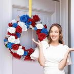 12” Wreath Hanger Over the Door Hooks, Non Scratch Wreath Door Hanger Hooks for Hanging Welcome Sign, Metal Wreath Hangers for Front Door Decor, Thin Door Hanger for Easter Christmas Home Decoration