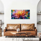 Abstract Lotus Wall Art Zen Wall Decor Large Colorful Lotus Flower Pictures for Bedroom Yoga Spa Abstract Bloom Floral Canvas Prints Meditation Spiritual Artwork Living Room Office Decorations 20x40"