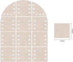 Large Cork Board for Wall & Office Decor, 48" x 36" Arched Felt Bulletin Board Pin Board Vision Board with 30 Pins – 12 Customizable Wall Tiles for Office Home Bedroom,Photo & Picture Display