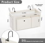 Edudif Bedside Caddy Bedside Organizer with Fixed Straps & Water Bottle Holder, Bunk Bed Caddy ideal for Home, Dorm, Hospital, Crib, Versatile Bedside Storage Solution
