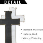 VZVCTFS God Says You Are Wooden Cross - 6.5x10 Inch Inspirational Bible Verse Wooden Hanging Signs Easter Decor for Home Office Church Baptism - Christian Gifts for Men Women（White）- A09