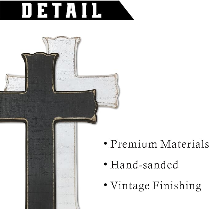 VZVCTFS God Says You Are Wooden Cross - 6.5x10 Inch Inspirational Bible Verse Wooden Hanging Signs Easter Decor for Home Office Church Baptism - Christian Gifts for Men Women（White）- A09