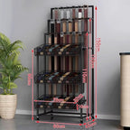 Heavy Duty Belt Display Stand, Metal Belt Rack with 360° Rolling Wheels, Multi-Functional Accessory Display for Belts/Scarves/Wallets, Retail Belt Organizer for Store/Closet/Boutique
