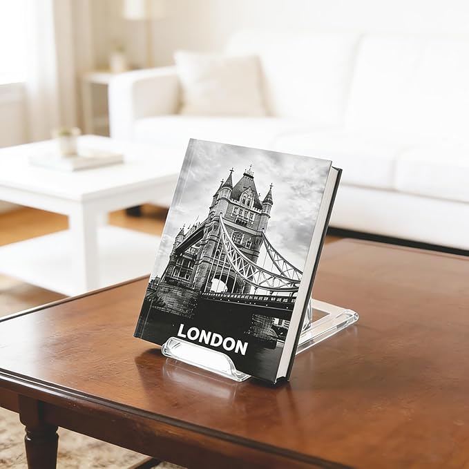 6 Pack Adjustable Clear Acrylic Display Stands for Purse, Book, Album, CD, Magazine, Picture, Plate & Artworks, Home Office Party Decor(4.02 x 2.36 x 4.5 Inch)