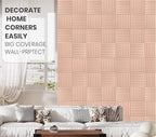 Large Cork Board Alternative 48” X 36” Felt Bulletin Board Tiles, with 30 Pushpins, 60 Adhesive Tabs,12-Pack Slat Wall Paneling, Cork Boards for Office Push Pin Board Felt Board - Pink