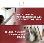 Haute Decor Adjustable Length Wreath Hanger - 20 Lb. Capacity