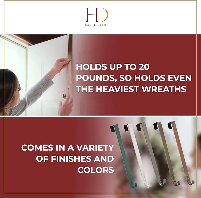 Haute Decor Adjustable Length Wreath Hanger - 20 Lb. Capacity