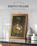 VIYYIEA Vintage Gold Framed Wall Art for Living Room, Unicorn Canvas Prints Home Decor, Oil Painting Picture, Bedroom Wall Decor Gifts for Friends or Family -【The Unicorn in Captivity】-(16L x 12W)