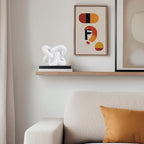 White knot sculpture, three-knot sculpture white home decor accent, suitable for rustic-style coffee table stands, living room TV cabinets, dining tables, entryway shelves, and small decorations.