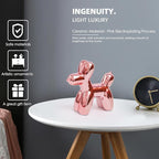 Notakia Cute Ceramics Balloon Dog Statue Crafts Living Room Desktop Decorations,Handmade Modern Small Ceramic Animal Statue Ornament Home Decor Accents