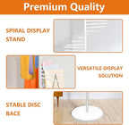 Royxen Scarf Organizer 20 Tiers, Scarf Display Stand with Spiral Design,Hijab Organizer 60" Height, Purse Holder, Scarf Holder Racks for Clothing Store, Home (White)