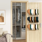 HapiRm Over Door Hat Rack - 3 Tier Wall Mounted Hat Organizer with 24 Hooks, Baseball Cap Organizer Storage Holds up to 24 Caps for Door, Bedroom, Closet