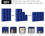 AWTATOS Cube Storage Organizer, 12 Cube Closet Organizers and Storage Shelves, DIY Stackable Bookshelf for Bedroom, Home, Admiral Blue