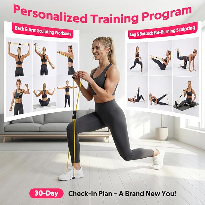 RENRANRING Figure 8 Fitness Resistance Bands with Handles - Exercise Tube Band Set of 3 for Arm and Shoulder Stretch, Rope 8 Word Elastic for Women and Men