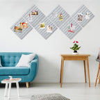 Cork Board for Walls 36" x 24", 6 Pack Felt Bulletin Board Wall Tiles with 30 Push Pins for Home Kitchen School Office Wall DIY Decorative