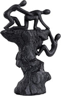 Hebdids - Abstract Wall-Climbing Sculpture in Matte Black,Living Room and Office Dynamic Climbing Wall Character Decoration, Black Statue, 8.27 x 5.12 x 1.97inches Elegant Black Home Decoration Gift