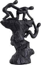 Hebdids - Abstract Wall-Climbing Sculpture in Matte Black,Living Room and Office Dynamic Climbing Wall Character Decoration, Black Statue, 8.27 x 5.12 x 1.97inches Elegant Black Home Decoration Gift