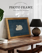 VIYYIEA Vintage Gold Framed Wall Art for Living Room, Swan Canvas Prints Home Decor, Retro Painting Picture, Bedroom Wall Decor Gifts for Friends or Family -【Grace Swan】-(16L x 12W)