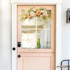 DULRLLY Artificial Peony Flower Swag, 30 in Wedding Arch Flowers, Faux Floral Swag for Lintel, Over The Door Decorative Swag, Rustic Artificial Floral Swag for Home Decor (1)