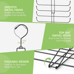 2 Pack Scarf Hanger for Closet, 40 Large Capacity Scarf Organizer, Space Saving Scarf Holder Hijab Rack Closet Organizers and Storage, Black