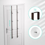 HapiRm Over Door Hat Rack - 2 Packs Hat Organizer with 8 Hooks Design, Hanging Baseball Cap Organizer Storage Holds Up to 40 Caps for Door, Bedroom, Closet (Brown)