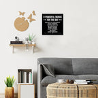 Inspirational Wall Decor, Motivational Canvas Painting Wall Art for Men Teen Boy, Black and White Positive Quotes Posters for Bedroom Living Room Classroom Gym Office (8 X 8 Inches, Framed)