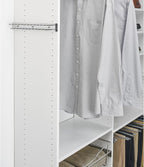 Rev-A-Shelf Pullout 14 Inch Side Mount Extending Closet Tie and Belt Organization Storage Rack Holder for Up to 25 Ties, Chrome, TRC-14CR