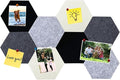8Pcs Hexagon Felt Cork Board Tiles, Self Adhesive DIY Bulletin Board Pin Board for Office School Home Wall Decor Stickers Memos Photos Display (Gradual Grey)